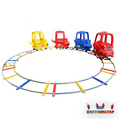 Аттракцион на рельсах «Светофорчик», 4 машинки