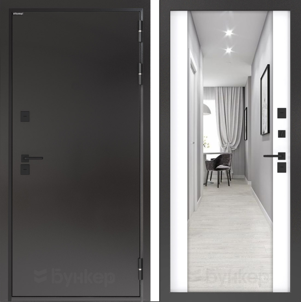 Дверь с терморазрывом Входная Бункер BN-10 Тепло Плюс ФЛЗ-1 Белый софт,