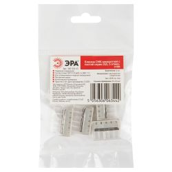 Клемма ЭРА NO-224-43 компактная с пастой серия 245 5 отверстий 0.5-2.5 мм2 упаковка 4 шт | Клеммы