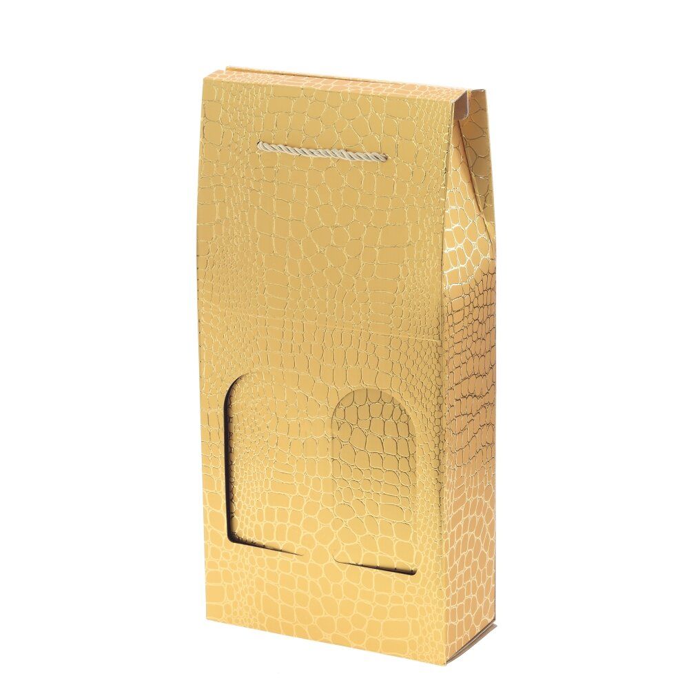 GAEM Пакет подарочный для бутылок (бумага 230г/м2, блок микс 12шт), L18 W8 H38 см, 3в.