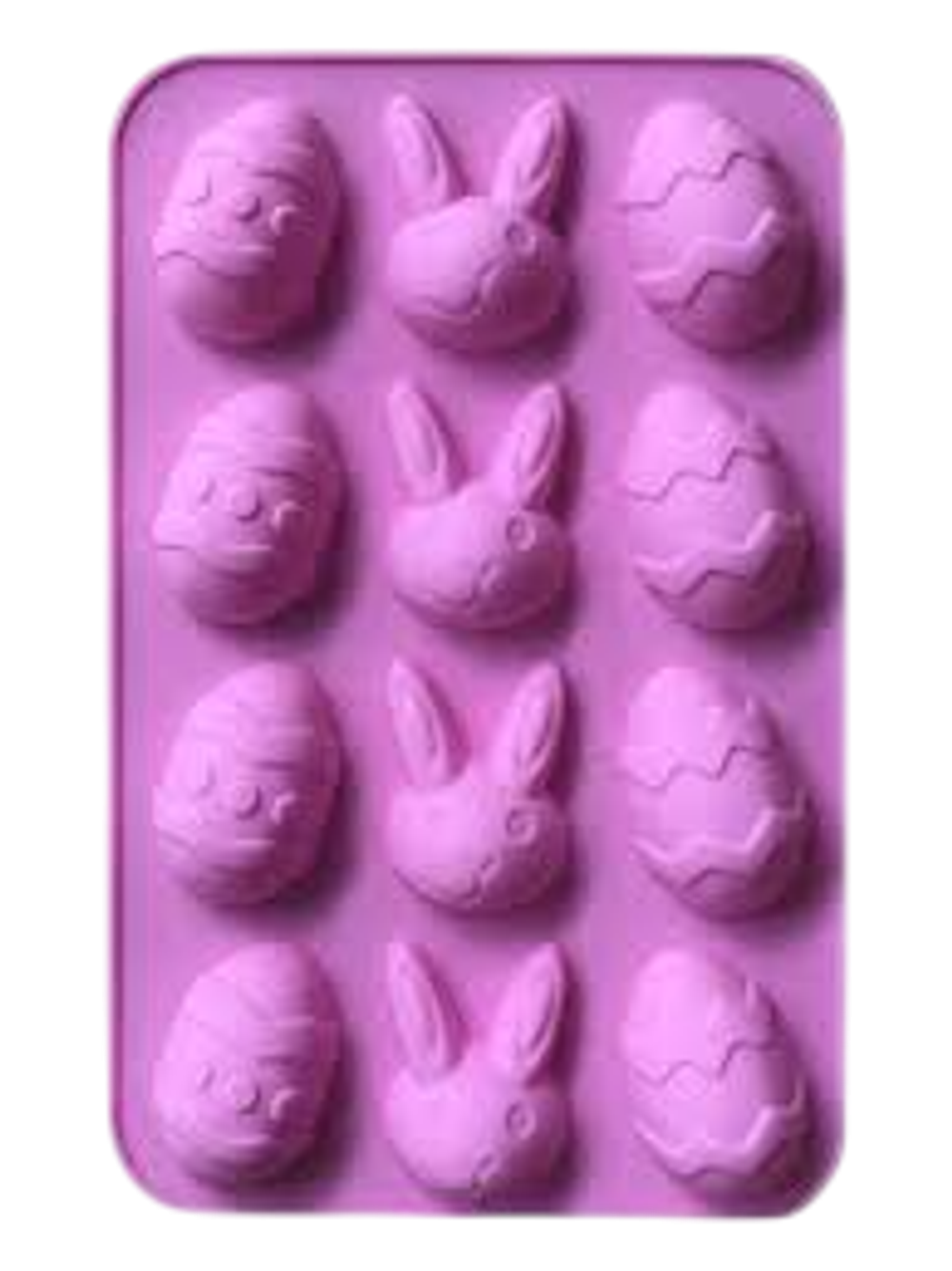 Форма силиконовая «Заяц и Яйцо» для шоколада, 12 ячеек