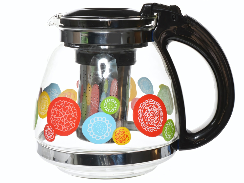 Чайник заварочный 1,5л с рисунком 3177