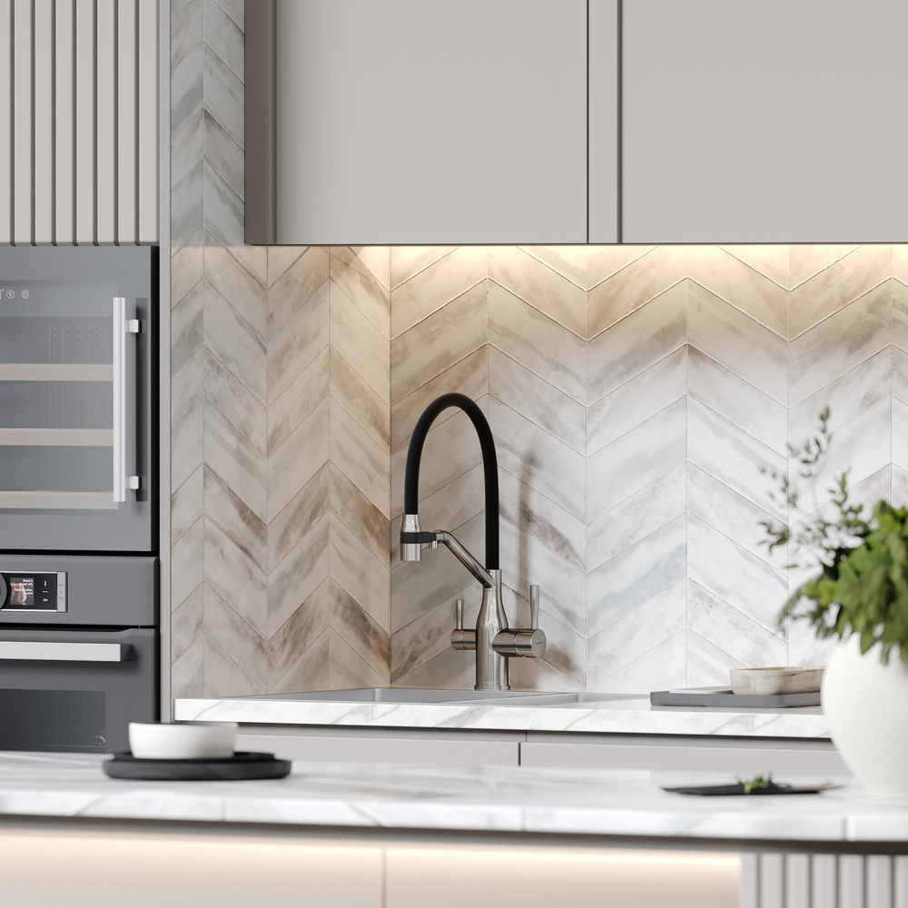 Смеситель для кухни Sancos Orta с гибким изливом, цвет брашированный никель/черный, арт. SC4008BN