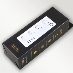 Умный сетевой фильтр на 4 розетки с таймером и WiFi, 4 порта USB, умный дом, Алиса, Tuya, Smart Life