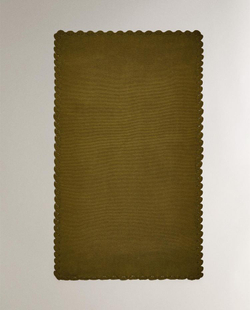 ZARA HOME ДЕТСКИЙ ПЛЕД С КРУЖЕВНОЙ КАЙМОЙ, ЗЕЛЕНЫЙ