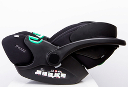 Детская коляска Peppy Monaco GP 3 в 1 с автокреслом Verona Black черный, рама темно-серая