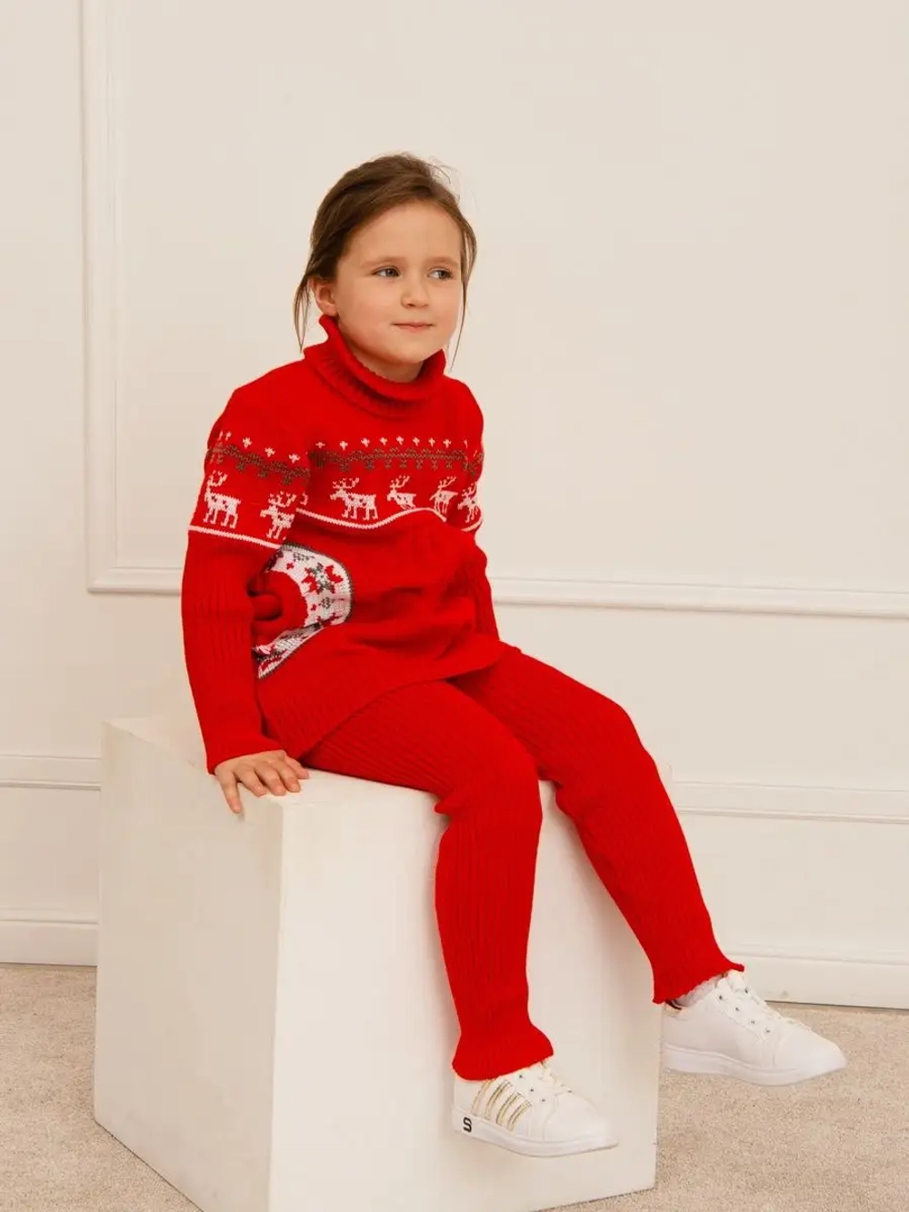 Платье туника вязаное