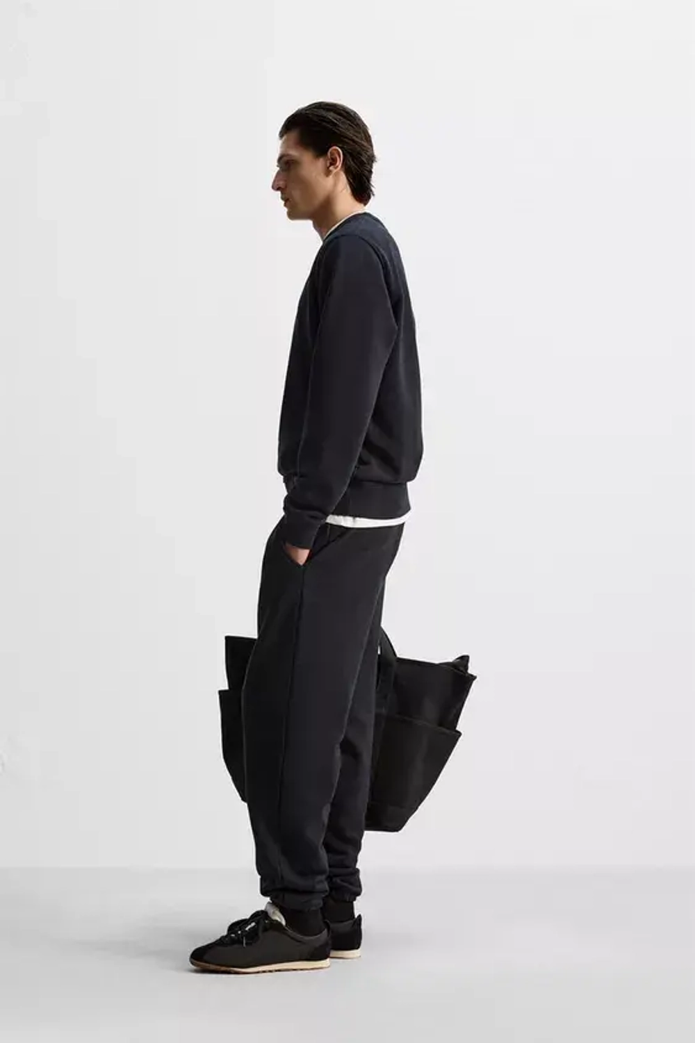 ZARA БРЮКИ-ДЖОГГЕРЫ, МОРСКОЙ ТЕМНО-СИНИЙ