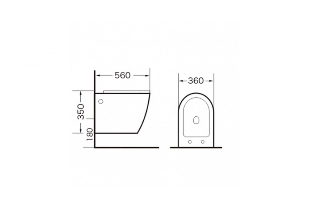 Унитаз подвесной Grossman GR-4411S (безободковый, с тонким сиденьем)