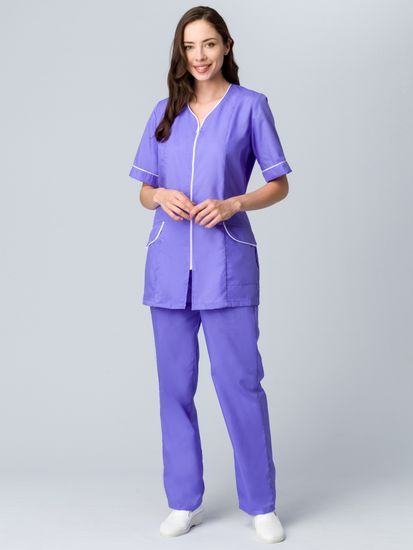 Костюм женский "Вера" (сиреневый/белый)