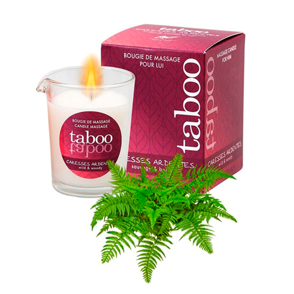 Массажная аромасвеча для мужчин Пылкие ласки Ruf Taboo Сaresses Ardentes 60г