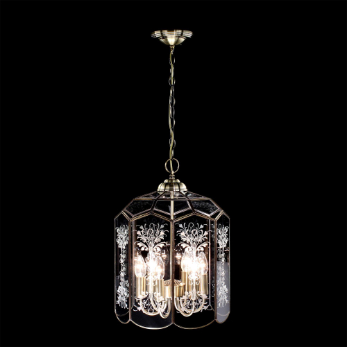 Citilux Витра-2 CL442260 Люстра подвесная витражная Бронза