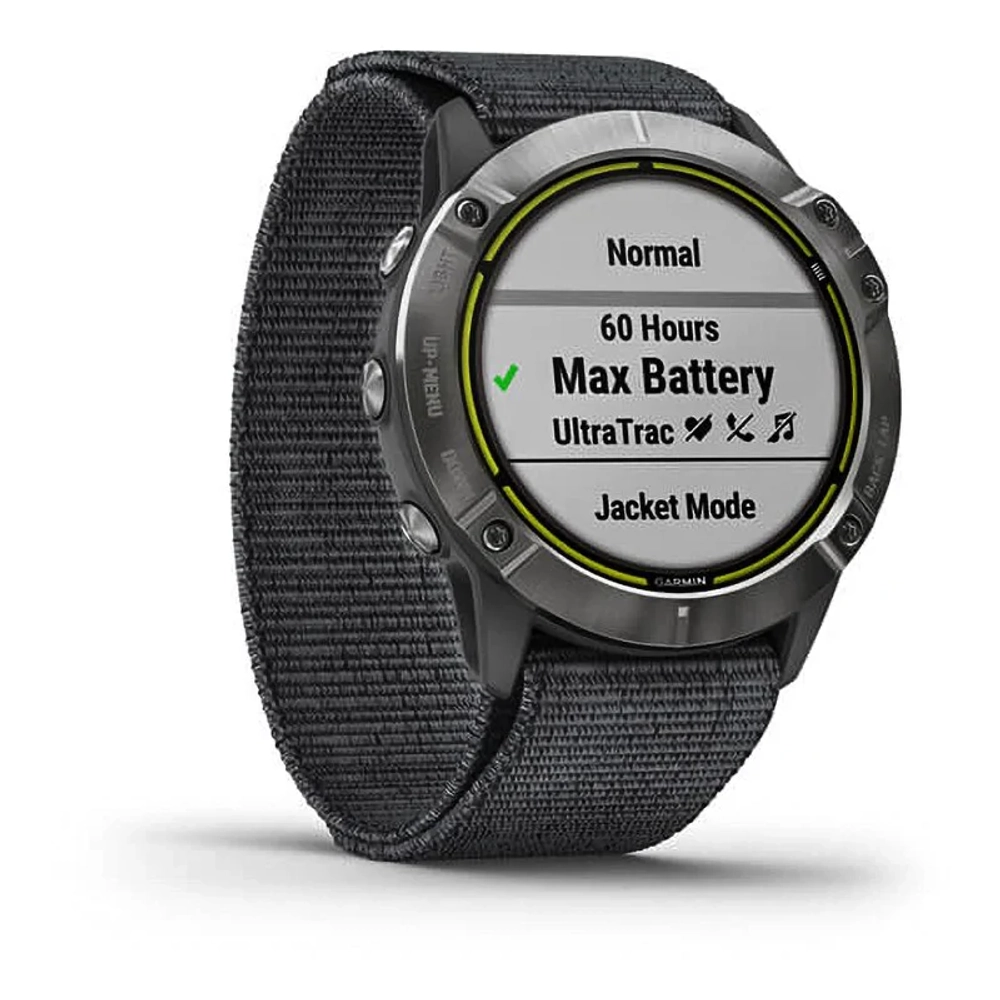Часы для экстремальных видов спорта Garmin Enduro стальной корпус и серый нейлоновый ремешок UltraFit 010-02408-00