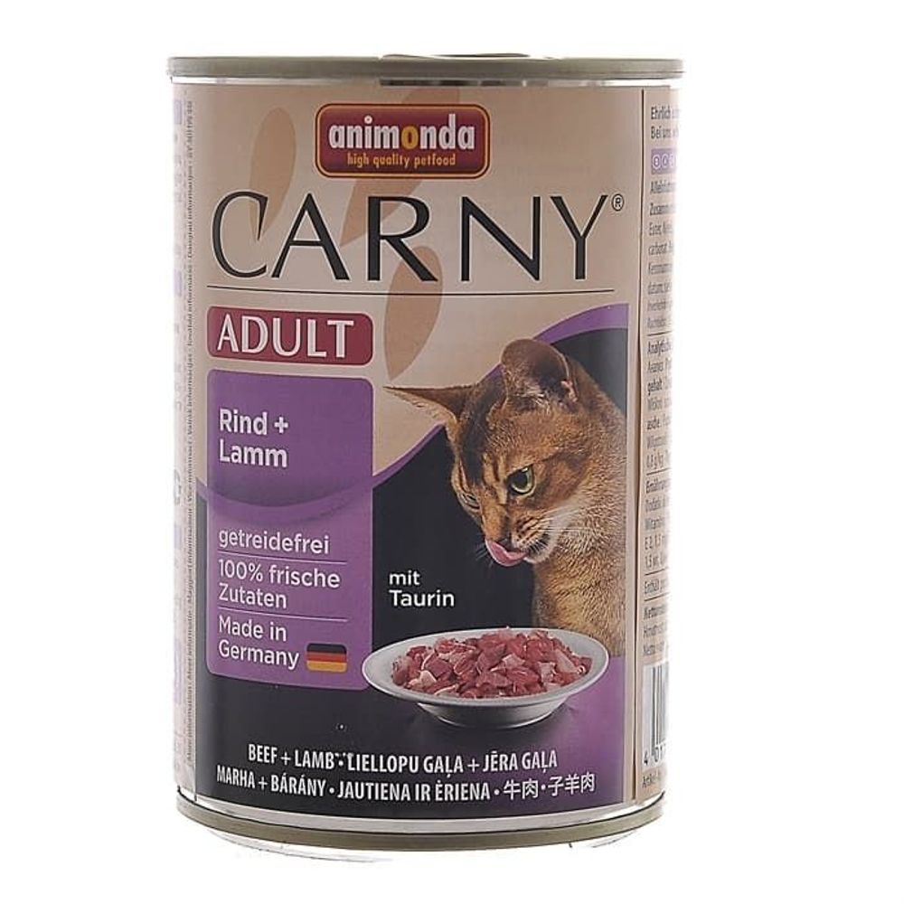 Animonda Консервы 400г. CARNY Adul для кошек с говядиной и ягненком