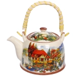 Чайник заварочный керамический 700мл с ситом «Пейзаж»
