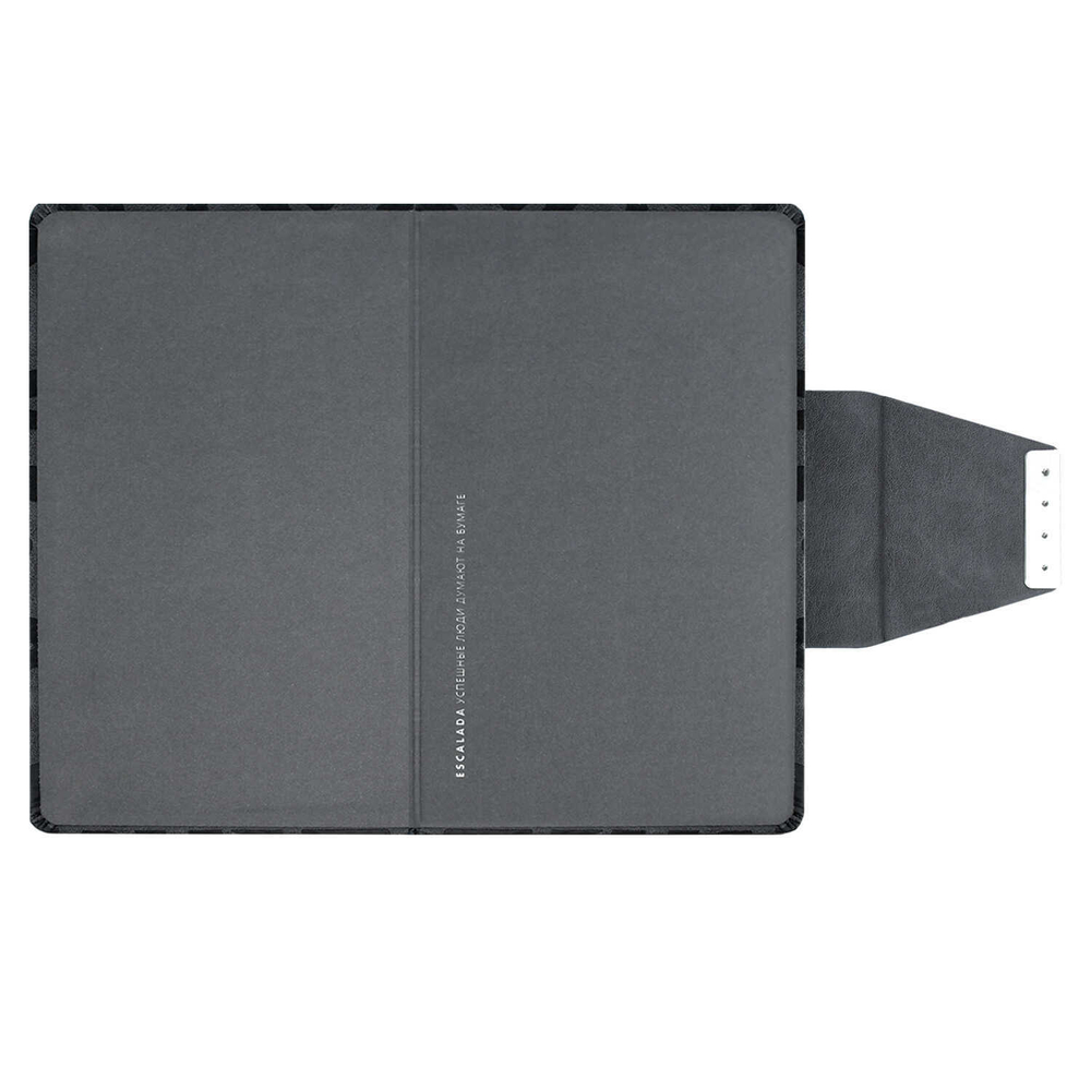 Ежедневник недатированный ESCALADA, А5, 160 л., арт. 70666/ 15 ВИНЧЕНЦО СЕРЫЙ (кожзам: 125x211 мм, твёрдый переплёт, материал обложки: искусственная кожа "Винченцо"; способ крепления блока: ниткошвейный; декор: блинтовое тиснение, металлический шильд