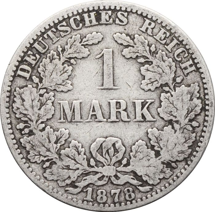 1 марка 1878 Германская Империя "A"