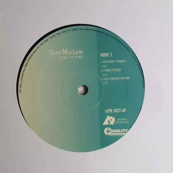 Doug MacLeod Charlie Musselwhite - Come To Find - Analogue Productions LP