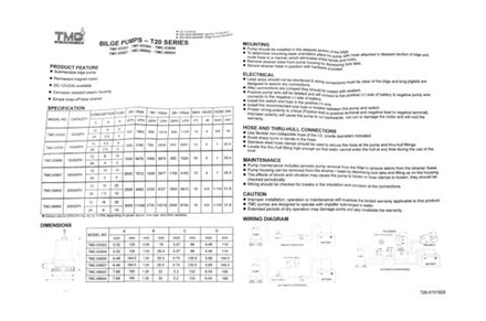 Насос осушительный TMC 1000GPH,