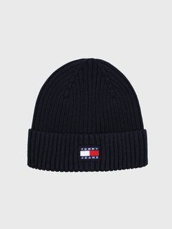 Шапка Tommy Jeans Badge Rib Knit Black