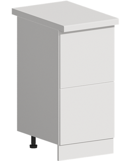 Кухня Модуль ШН2Я 400 Белый / Белый Софт