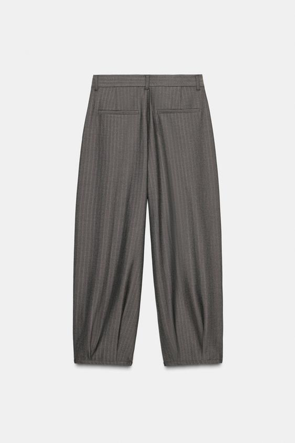 ZARA ШИРОКИЕ БРЮКИ ИЗ МЯГКОЙ ТКАНИ, СЕРЫЙ