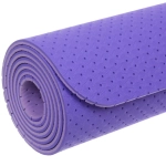 Коврик для йоги 6 мм 183х61 см «Sports time» перфорированный (ТРЕ), сиреневый/фиолетовый