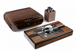 Настольный набор сигарных аксессуаров Gentili SET-SV10-Croco-Brown