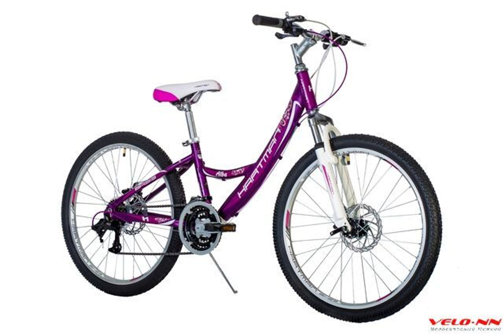 Велосипед Hartman Alba Pro Disc 24" (Basis) (2022) фиолетовый/сиреневый