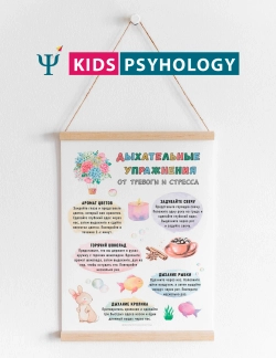 Раздаточный материал, постер "Дыхательные упражнения от тревоги и стресса"