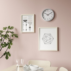 IKEA TJALLA  (ИКЕА ТЙАЛЛА)  -  Настенные часы, серебро, 28 см