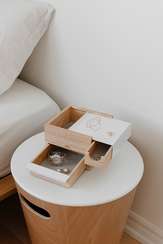 Шкатулка для украшений Stowit Mini белая-дерево