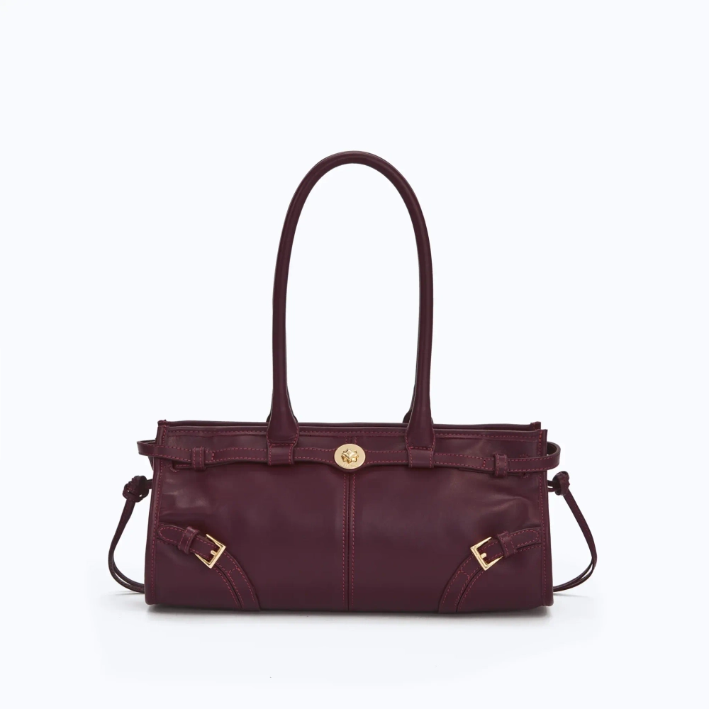 MANC КОЖАНАЯ СУМКА "BABY JANE", БОРДОВЫЙ