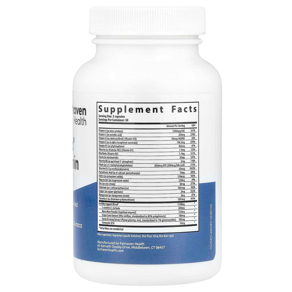 Fairhaven Health, FertilAid для мужчин, 90 капсул