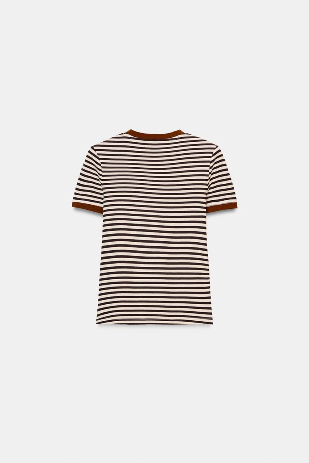 ZARA ФУТБОЛКА В ПОЛОСКУ С КОРОТКИМ РУКАВОМ, ПОЛОСКИ