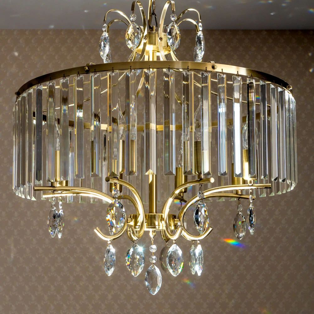 Citilux Инга CL335183 Люстра подвесная хрустальная Бронза