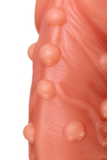 Реалистичная удлиняющая насадка 16,5см с дополнительной стимуляцией Kokos Penis Sleeve 001 L Size