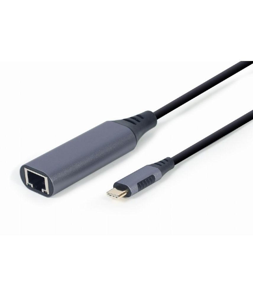 Cablexpert A-USB3C-LAN-01 Адаптер интерфейсов Cablexpert A-USB3C-LAN-01, USB-C (вилка) в Гигабитную сеть Ethernet (RJ-45)