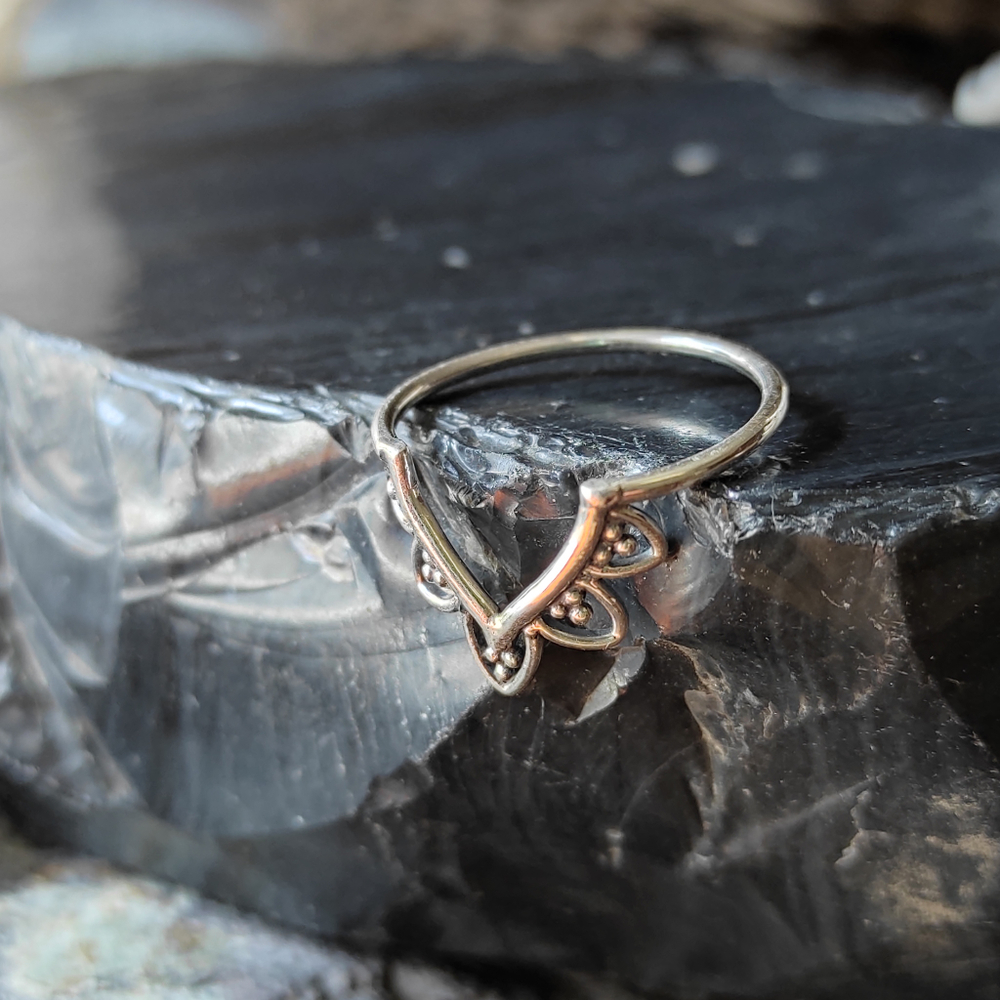 Кольцо КОРОНА-5, серебро