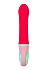 Вибратор с клиторальным стимулятором Flovetta Petunia красный 19 см