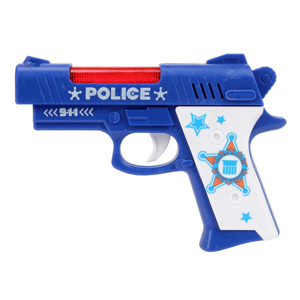 Пистолет на батарейках 13см, пакет 6613