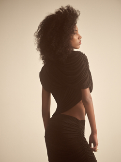 Топ из трикотажа с драпировкой