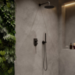 Встраиваемый смеситель для душа на 2 выхода TZAR 341502SNM чёрный