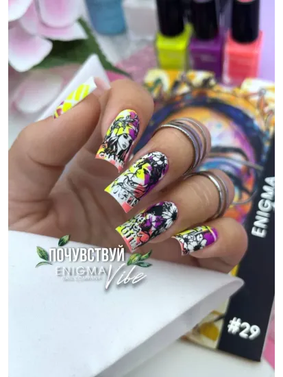 Пластина для стемпинга Enigmanic Stamping №029