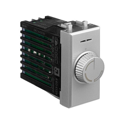 Диммер поворотный модульный, "Avanti", "Закаленная сталь", 1 модуль