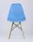 Eames Style DSW голубой пластик, стальной каркас, натуральный массив бука