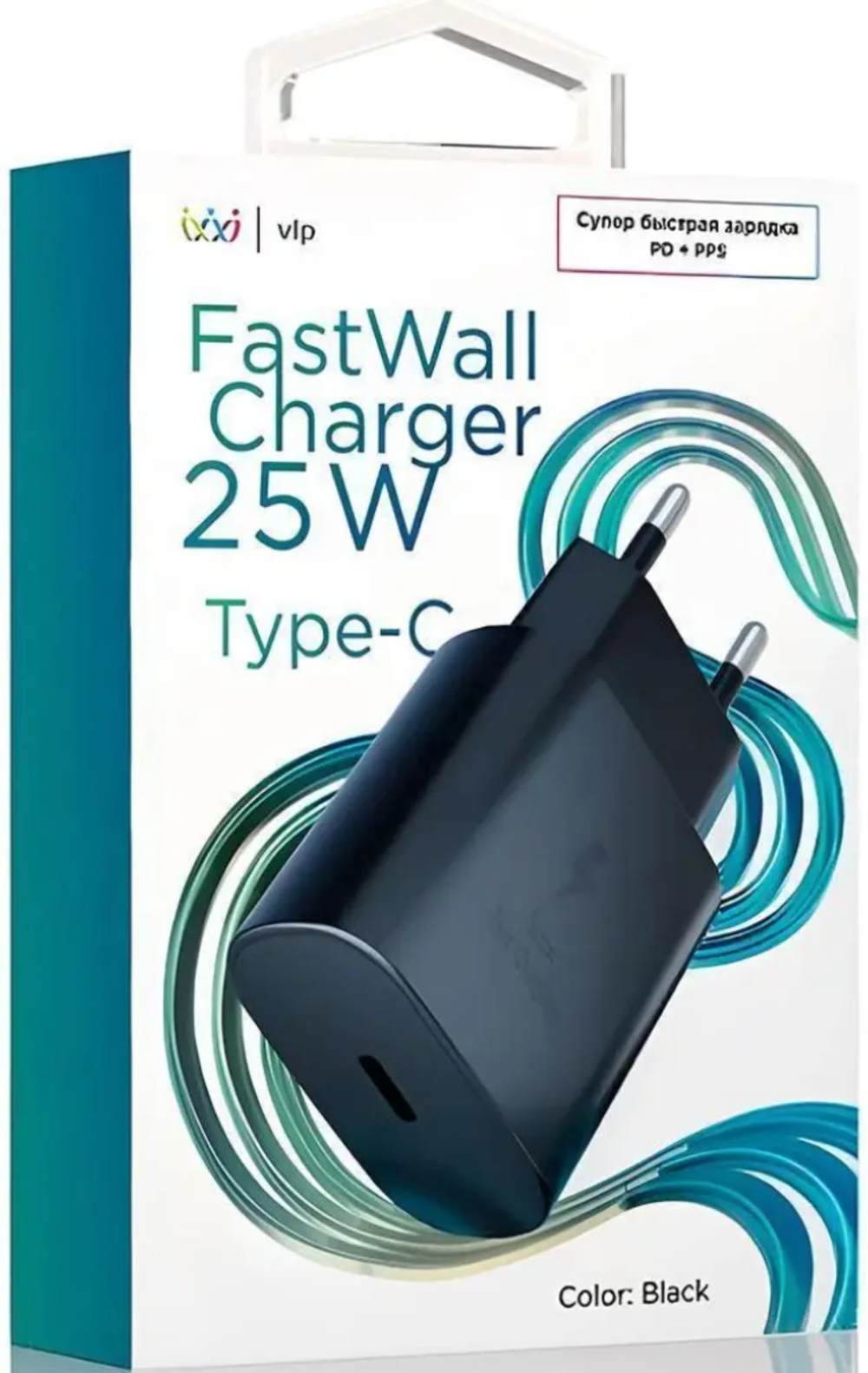 Зарядное устройство VLP 25W USB-C PD PPS USB Type-C черный