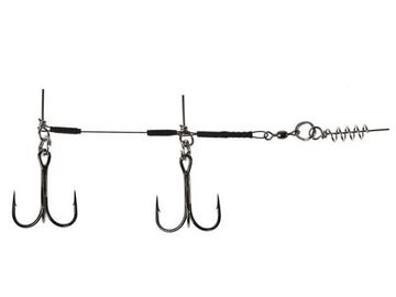 Остнаска стал. Lucky John STINGER SSW 1х7 3,5+5,5cm, оснащ. тройником №01 1шт.