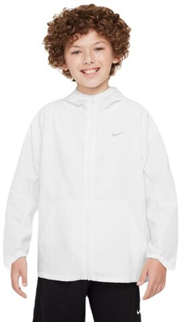Кофта для мальчика теннисная Nike Kids Dri-Fit UF Woven Training Jacket - белый