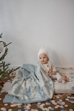 Плед детский Loomknits Серо-голубой, 100% хлопок